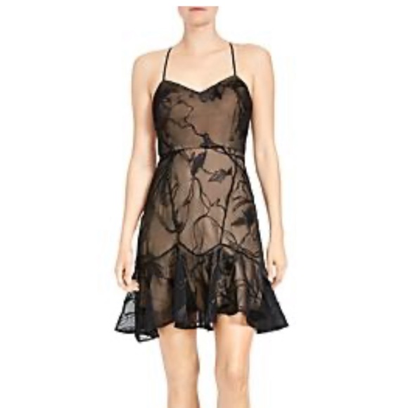 HALSTON HERITAGE
Soutache A-line Mini Dress Black - Picture 3 of 5